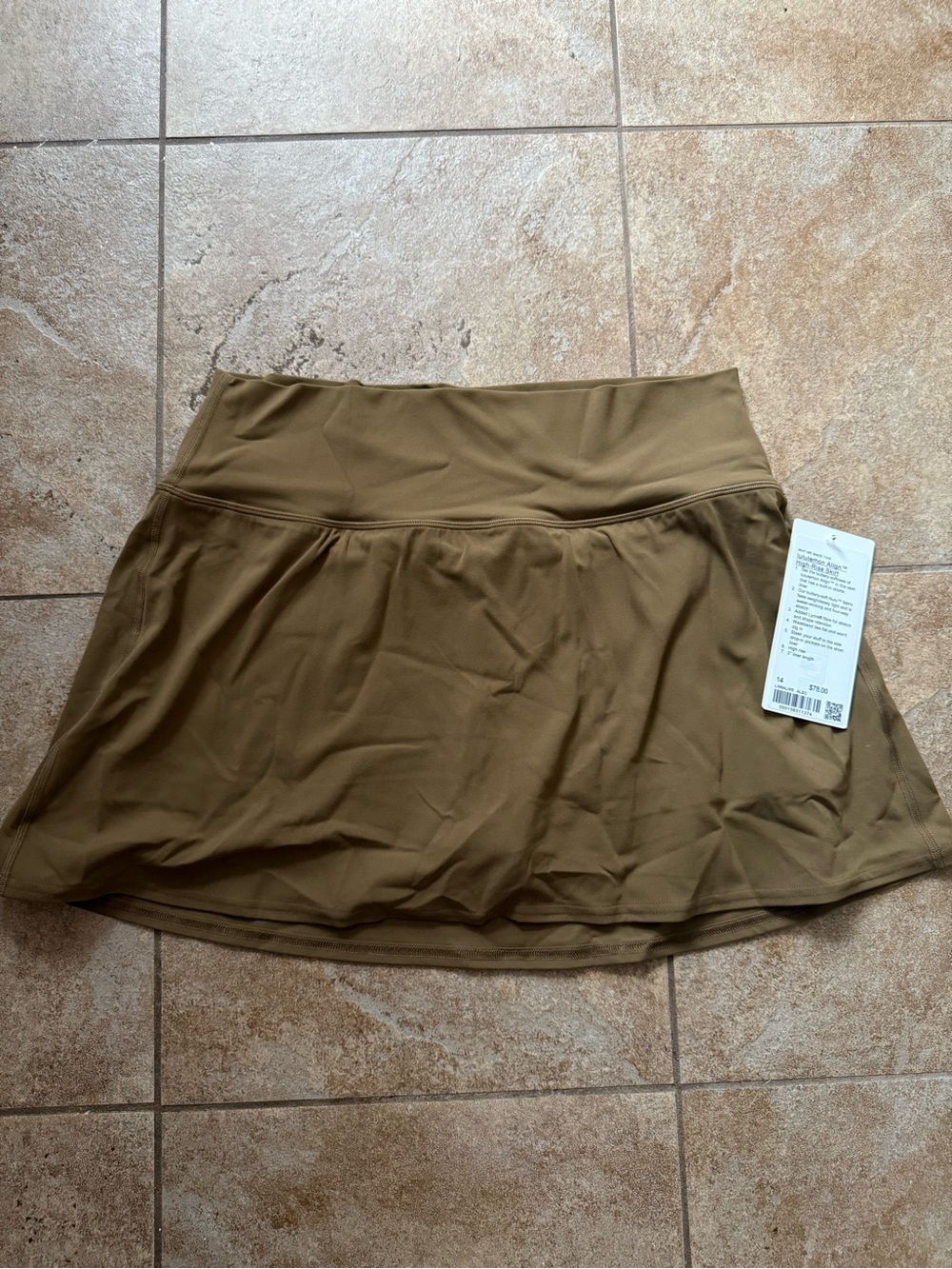 NWT Lululemon Align High Rise Skirt Women’s Size 14 Brown